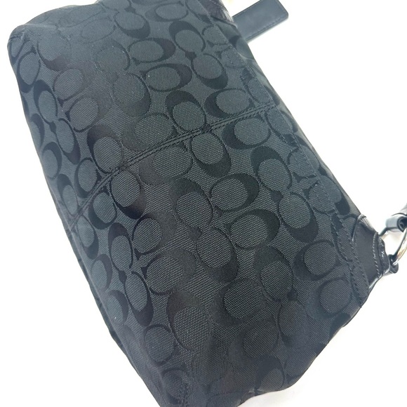 Coach Black Hobo Signature Monogram Shoulder Bag - Picture 2 of 5